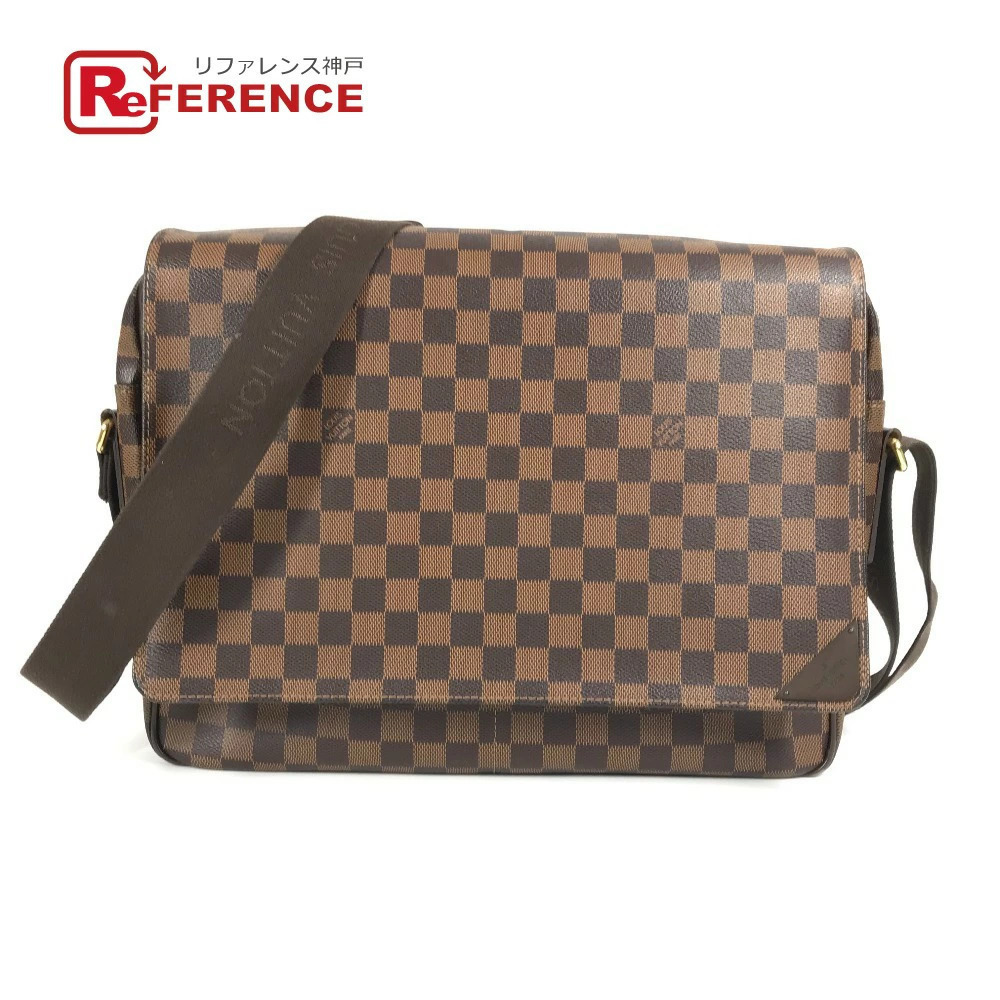 LOUIS VUITTON Damier Shelton Messenger Bag Shoulder Flap Canvas Ebene Brown